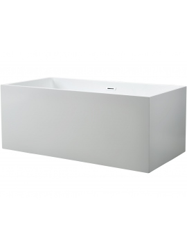 Free-standing rectangular acrylic bathtub, TERNO model, white 170x80x60 cm